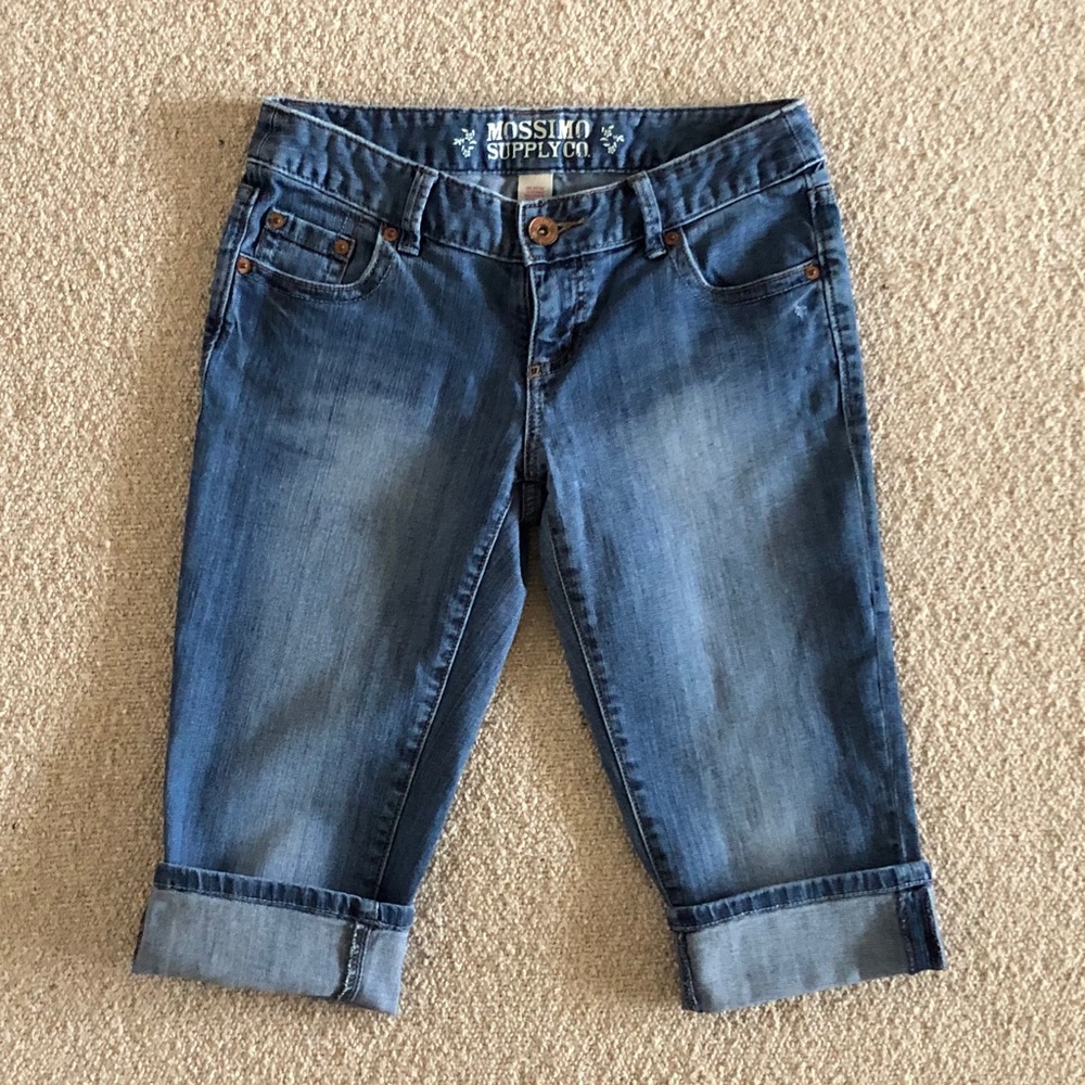 Mossimo Cuffed Capri Jeans, Size 5